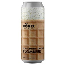 Напиток пивной Konix Brewery Ice Cream Porter Plombeer нефильтрованный осветленный 7%, 450 мл