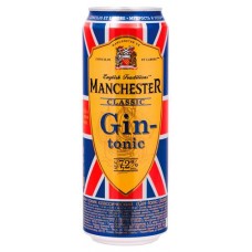 Напиток слабоалкогольный Manchester Джин-тоник классический Россия, 0,45 л