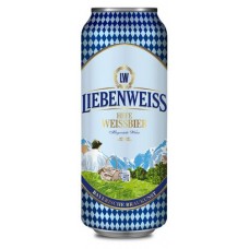 Пиво Liebenweiss Hefe-Weissbier светлое нефильтрованное 5,1%, 500 мл