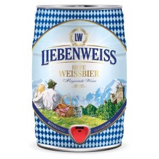 Пиво Liebenweiss Hefe-Weissbier светлое нефильтрованное 5,5%, 5 л