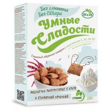 Подушечки амарантовые «Умные сладости» с какао и сливочной начинкой без сахара и глютена, 220 г
