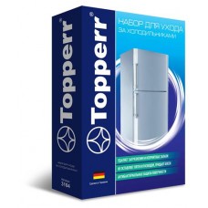 Набор для холодильника Topperr 3 предмета средство+поглотитель запаха+салфетка