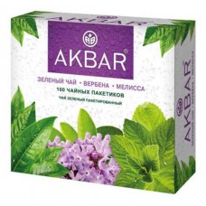 Чай зеленый AKBAR Вербена мелисса, 100x1,5 г