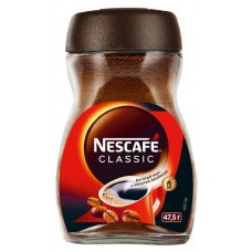 Кофе растворимый Nescafe Classic  с добавлением молотого кофе, 47,5 г