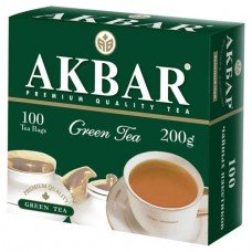 Купить Чай зеленый AKBAR китайский в пакетиках, 100х2 г