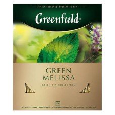 Купить Чай зеленый Greenfield Green Melissa в пакетиках, 100х1.5 г