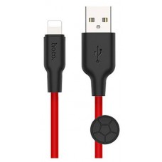 USB кабель Hoco X21 Lightning 8-pin красный, 25 см