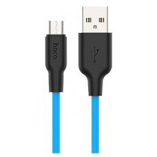 USB кабель Hoco X21 MicroUSB синий, 1 м