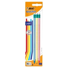 Купить Набор карандашей Bic Evolution Stripes чернографитные НВ, 3 шт