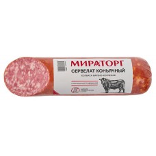 Колбаса варено-копченая «Мираторг» Сервелат Коньячный, 375 г