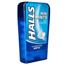 Купить Конфеты Halls Mini Mints без сахара со вкусом мяты, 12 г