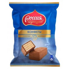 Конфеты шоколадные «Россия-Щедрая душа!» с вафлей и молочным шоколадом, 128 г