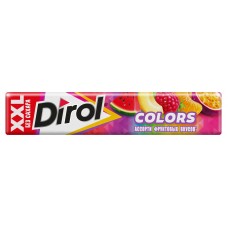 Резинка жевательная Dirol Colors XXL фруктовое ассорти без сахара, 19 г