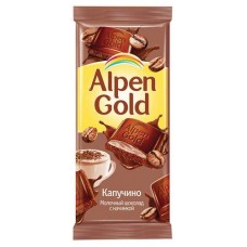Купить Шоколад Alpen Gold Капучино молочный с начинкой, 90 г