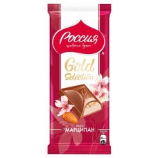 Шоколад молочный «Россия-Щедрая душа!» Gold Selection с миндалем с начинкой со вкусом марципана, 80 г