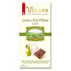 Шоколад молочный Villars с грушевым бренди, 100 г