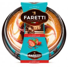 Торт Faretti бисквитный клубничный, 400 г