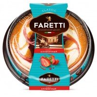Торт Faretti бисквитный клубничный, 400 г
