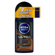 Купить Антиперсперант шариковый мужской Nivea Ultra Carbon, 50 мл