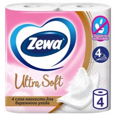 Бумага туалетная Zewa Ultra Soft, 4 слоя, 4 рулона