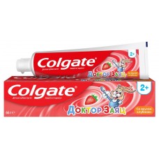 Детская зубная паста Colgate Доктор заяц Вкус клубники защита от кариеса с фторидом, 50 мл