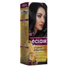 Крем-краска для волос Eclair Omega 9 Стойкая тон 11.0 Иссиня-черный / Bluish Black