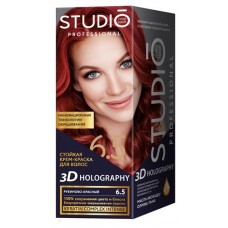 Крем-краска для волос Studio Professional Стойкая 6.5 Рубиново-красный