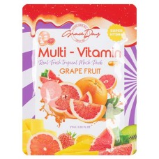 Маска для лица Grace Day Multi-Vitamin Grape Fruit Mask с экстрактом грейпфрута тканевая, 27 мл