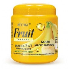 Маска для всех типов волос «Витэкс» Fruit Therapy Питательная 3 в 1 Банан и Масло мурумуру, 450 мл