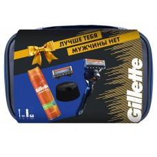 Набор для мужчин: бритва Gillette Proglide с 2 кассетами, гель для бритья и подставка