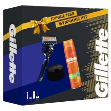 Набор мужской: бритва Gillette Proglide с 1 сменной кассетой, гель для бритья 200 мл и подставка