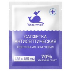 Салфетка антисептическая White Whale спиртовая 13,5 х18,5 см, 1шт
