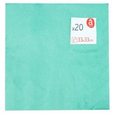 Салфетки бумажные Actuel 2-слойные зеленые 33х33 см, 20 шт