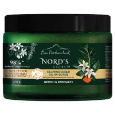 Скраб для тела сахарный Nord's Secret Цветок нероли и розмарин c эфирным маслом расслабляющий, 250 мл
