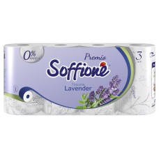 Туалетная бумага Soffione Premio Toscana Lavender 3 слоя 8 рулонов