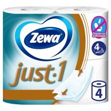 Купить Туалетная бумага Zewa Just1 4 слоя, 4 рулона