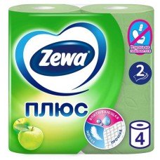 Купить Туалетная бумага Zewa Plus Яблоко 2 слоя, 4 рулона