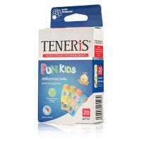Лейкопластырь Teneris Fun Kids бактерицидный с ионами серебра, 20 шт