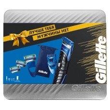 Набор для мужчин: бритва-стайлер Gillette Styler с 3 кассетами, 3 гребня и чехол