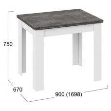 Стол раскладушка «ТриЯ» Техас темный-белый, 169,8х67х75 см