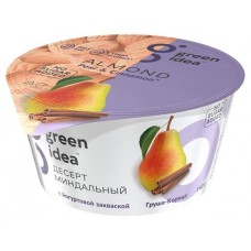 Десерт миндальный Green Idea с йогуртовой закваской Груша Корица, 140 г
