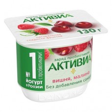 Йогурт «Активиа» вишня яблоко малина 2,9%, 130 г