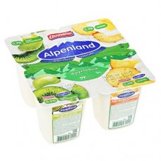 Йогурт Alpenland с киви крыжовником и ананасом 0,3%, 95 г