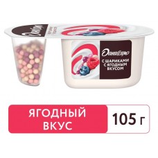 Купить Йогурт «Даниссимо» фантазия густой ягодные шарики 6,9%, 105 г