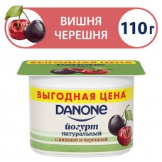 Йогурт Danone вишня черешня 2.9%, 110 г