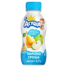 Йогурт детский «Агуша» яблоко-груша 2,7%, 200 г