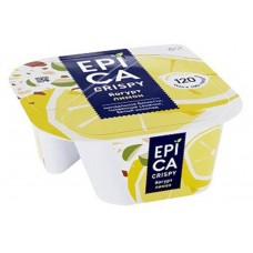 Купить Йогурт Epica Crispy с лимоном семенами тыквы печеньем белым шоколадом 8.6%, 140 г