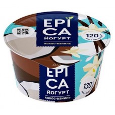 Купить Йогурт Epica фруктовый с кокосом и ванилью 6.3%, 130 г