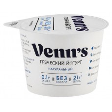 Йогурт греческий Venn's обезжиренный 0,1%, 210 г