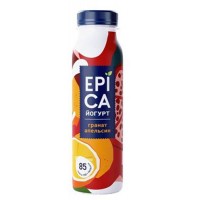 Йогурт питьевой EPICA с гранатом и апельсином 2,5%, 260 мл